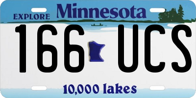 MN license plate 166UCS