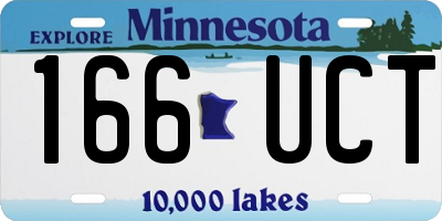 MN license plate 166UCT