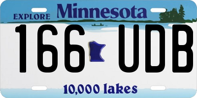 MN license plate 166UDB
