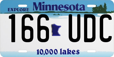 MN license plate 166UDC