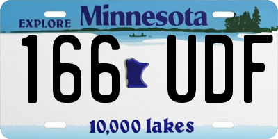 MN license plate 166UDF