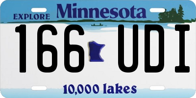 MN license plate 166UDI