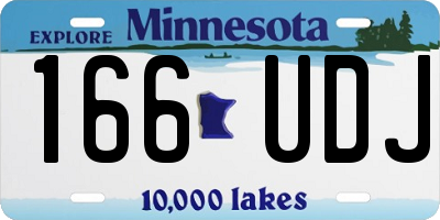 MN license plate 166UDJ
