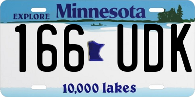 MN license plate 166UDK