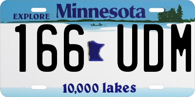 MN license plate 166UDM