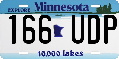 MN license plate 166UDP