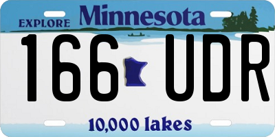 MN license plate 166UDR