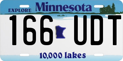 MN license plate 166UDT