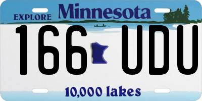 MN license plate 166UDU