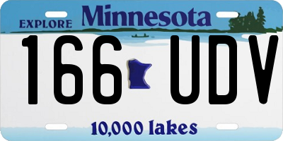 MN license plate 166UDV