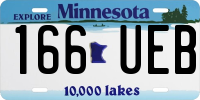 MN license plate 166UEB