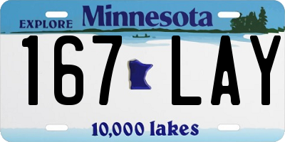 MN license plate 167LAY