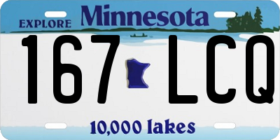 MN license plate 167LCQ