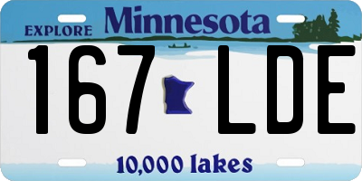 MN license plate 167LDE