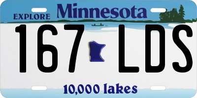 MN license plate 167LDS