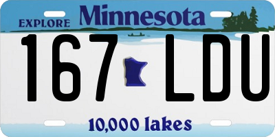 MN license plate 167LDU