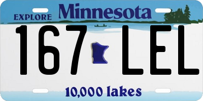 MN license plate 167LEL