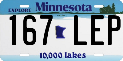 MN license plate 167LEP
