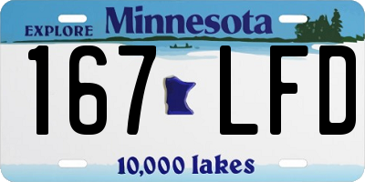 MN license plate 167LFD