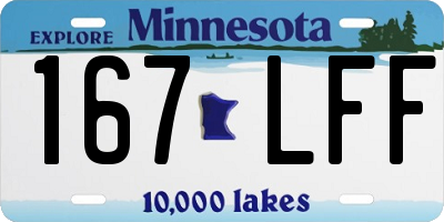 MN license plate 167LFF