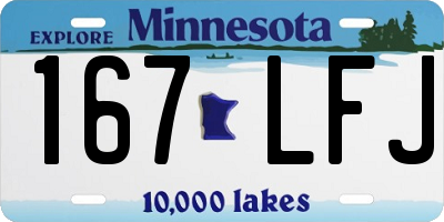 MN license plate 167LFJ
