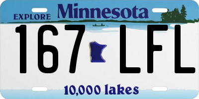 MN license plate 167LFL