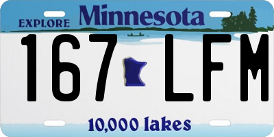 MN license plate 167LFM