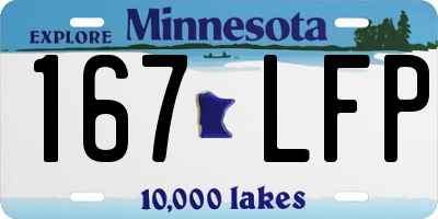 MN license plate 167LFP