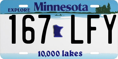 MN license plate 167LFY