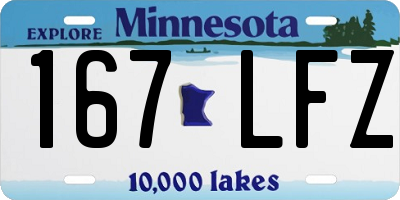 MN license plate 167LFZ