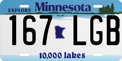 MN license plate 167LGB