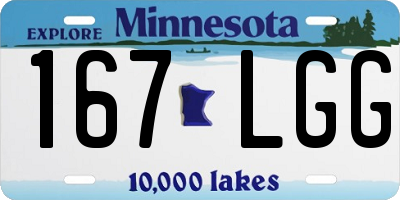 MN license plate 167LGG