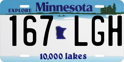 MN license plate 167LGH