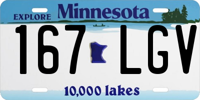 MN license plate 167LGV