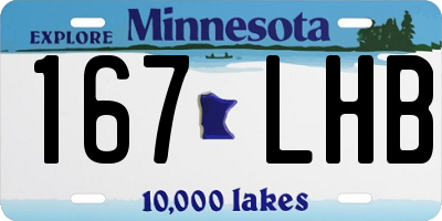 MN license plate 167LHB
