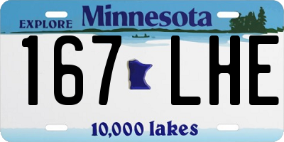 MN license plate 167LHE