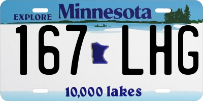 MN license plate 167LHG