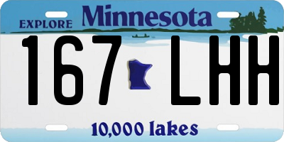 MN license plate 167LHH
