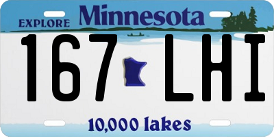 MN license plate 167LHI