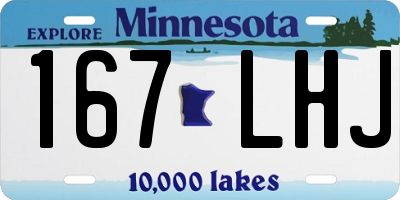 MN license plate 167LHJ