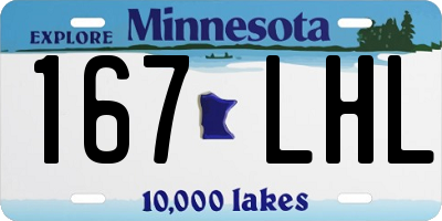 MN license plate 167LHL