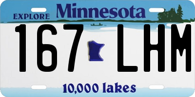 MN license plate 167LHM