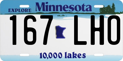 MN license plate 167LHO