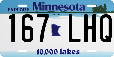 MN license plate 167LHQ