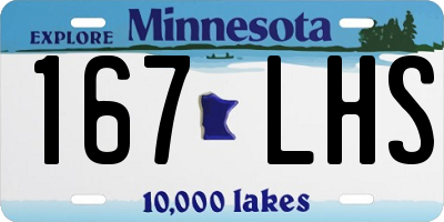 MN license plate 167LHS