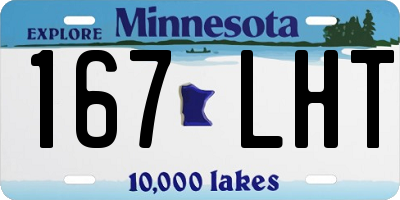 MN license plate 167LHT