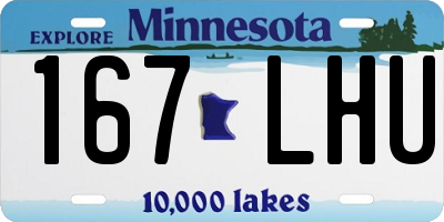 MN license plate 167LHU