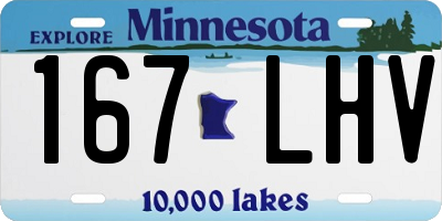 MN license plate 167LHV