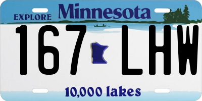MN license plate 167LHW