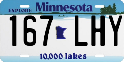 MN license plate 167LHY
